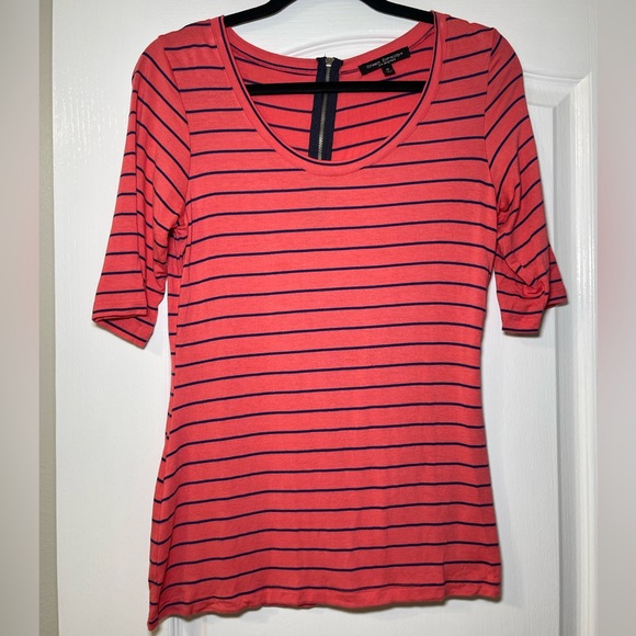 Green Envelope Tops - Green Envelope Boutique Women’s Striped Coral Top